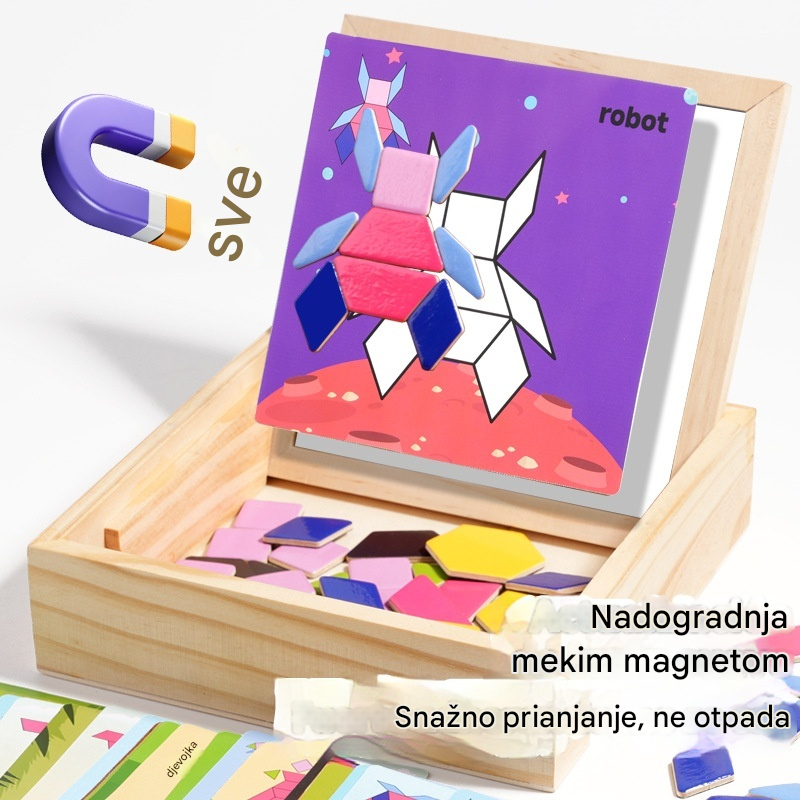 🔺🔷Geometrijski volumen magnetske Tangram slagalice