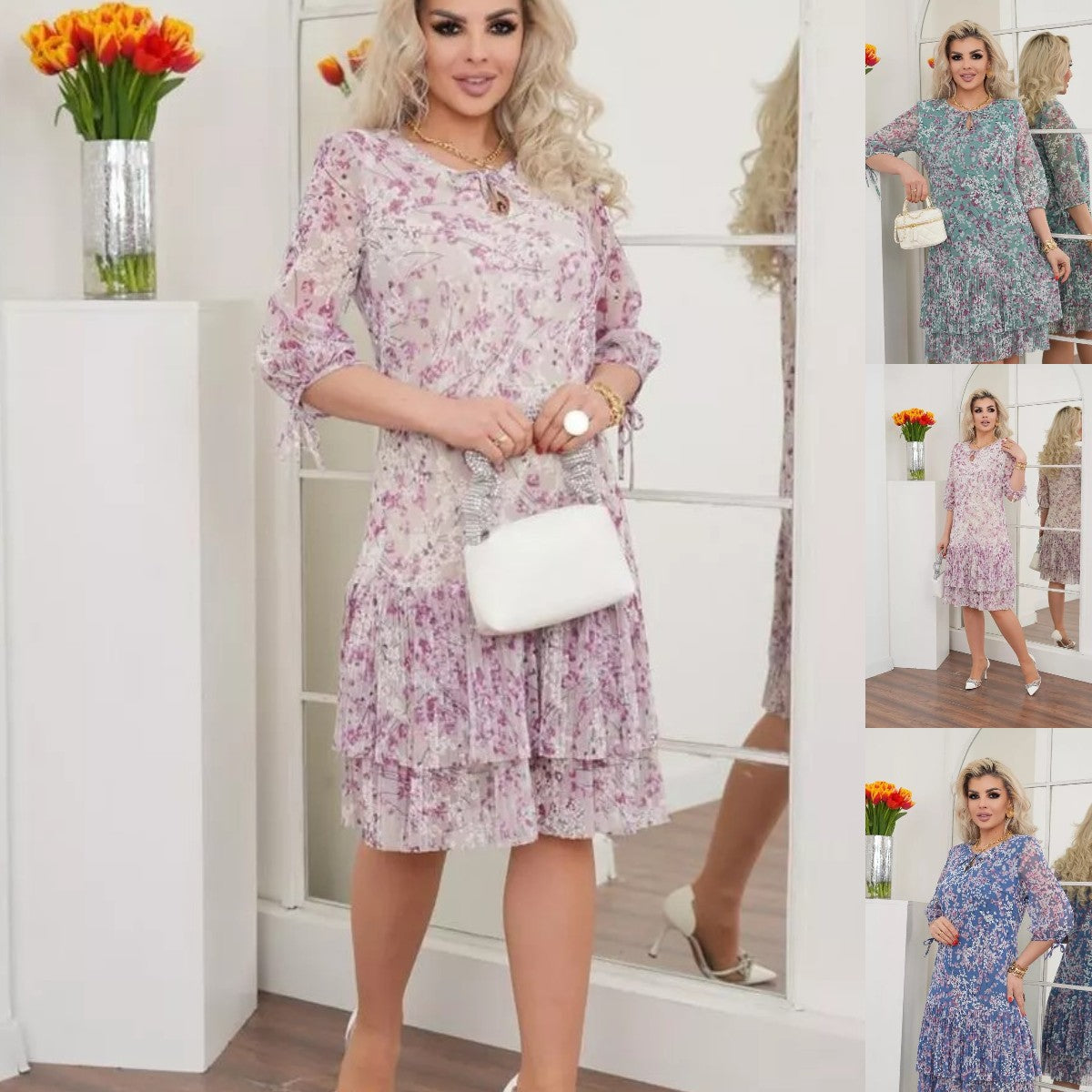💕💥Reducere 49%💥 【S-5XL】Rochie din șifon la modă, vara 2025