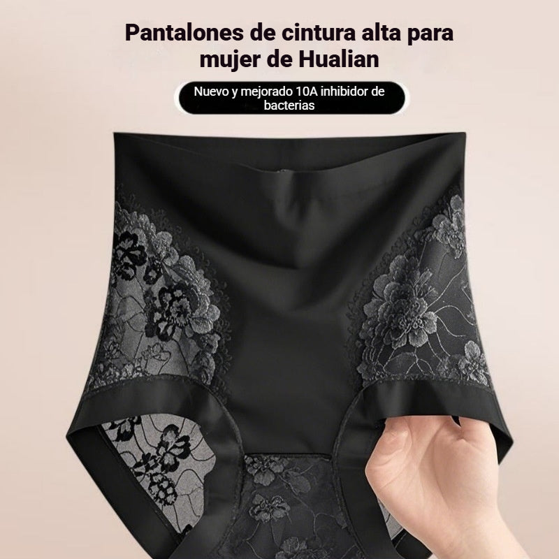 🌸 Braguitas de control de abdomen de alta elasticidad ✨ Diseño con encaje sin costuras para mujer 🍑 Bragas moldeadoras y levantadoras de glúteos ¡Efecto Push-Up instantáneo! 💃🔥