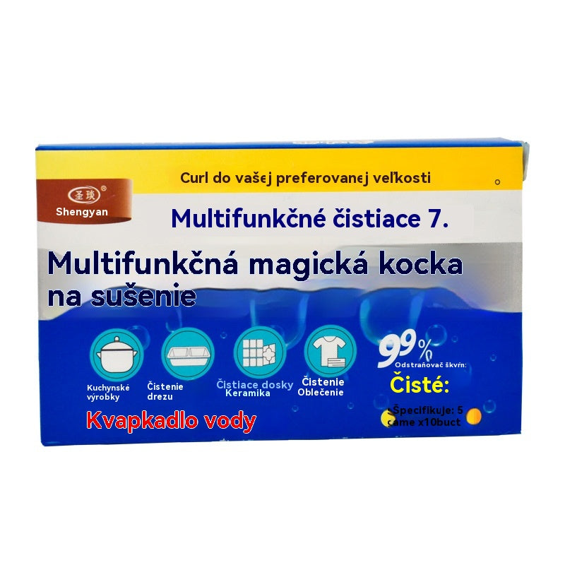 🎁【3 krabíc】Multifunkčná magická kocka na dekontamináciu, šumivé tablety, šumivé tablety na odmasťovanie oblečenia, šumivé tablety na odstraňovanie vodného kameňa s aktívnym kyslíkom