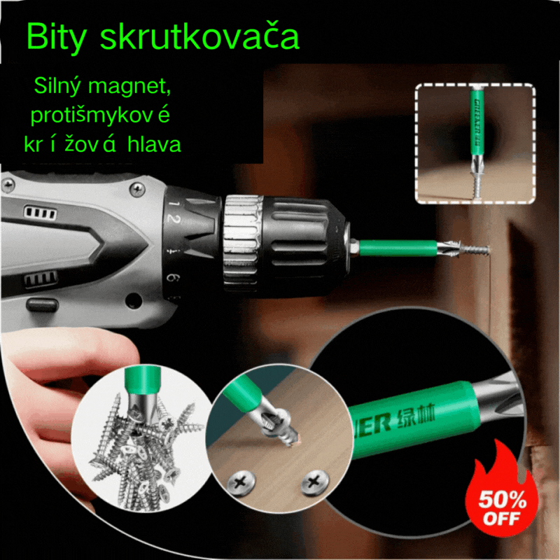 【Kúpte 1, dostanete 1 zadarmo!】Sada protišmykových skrutkovacích bitov Phillips pre elektrické skrutkovače, vysoko tvrdé skrutkovacie bity pre elektrické vŕtačky