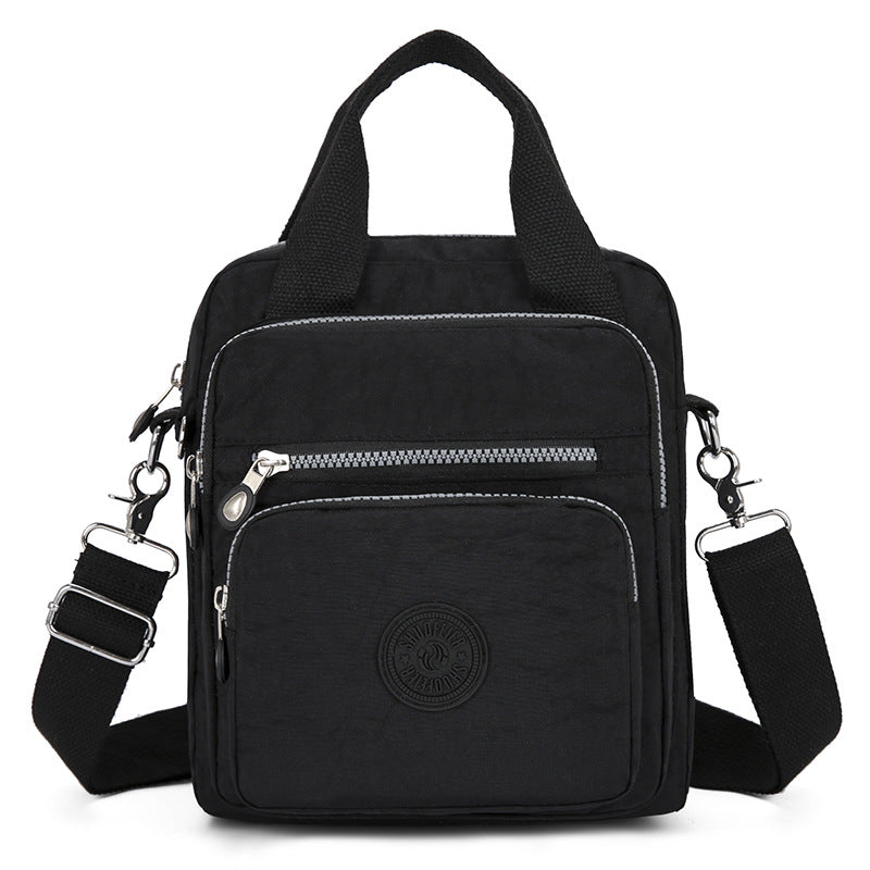 【La modă și versatilă】🎒Geantă cu fermoar dublu, geantă de mână, geantă de umăr