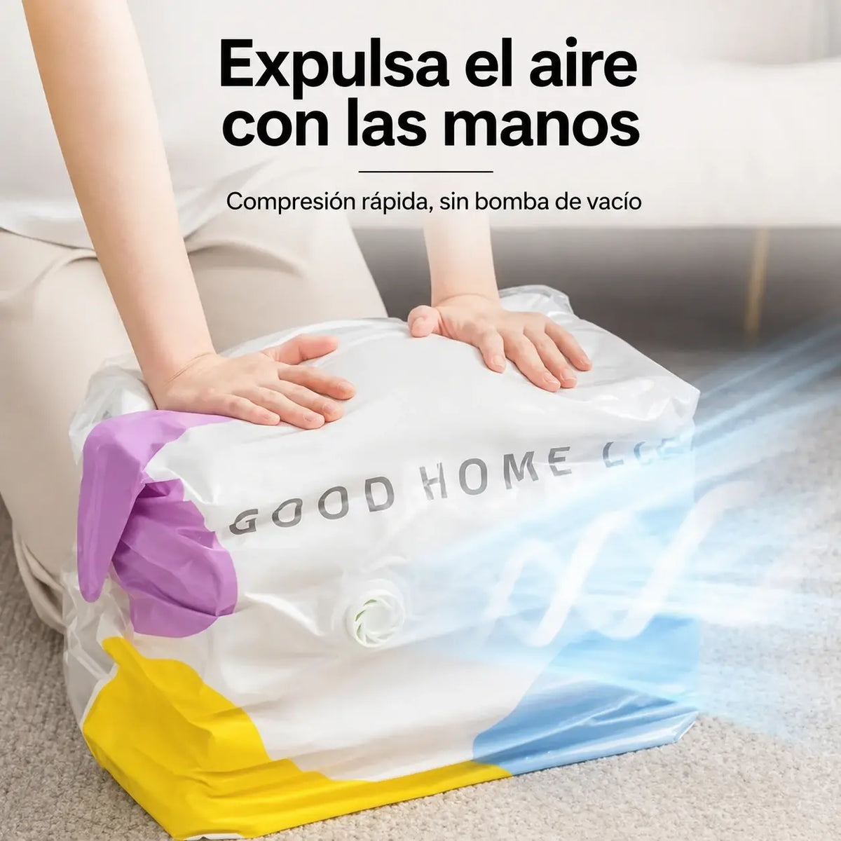 🧳【Juego de 5 piezas 29 euros】💨 Bolsa de almacenamiento al vacío grande y compresible: no requiere bomba, es a prueba de fugas e ideal para ahorrar espacio en maletas y en casa ✈️
