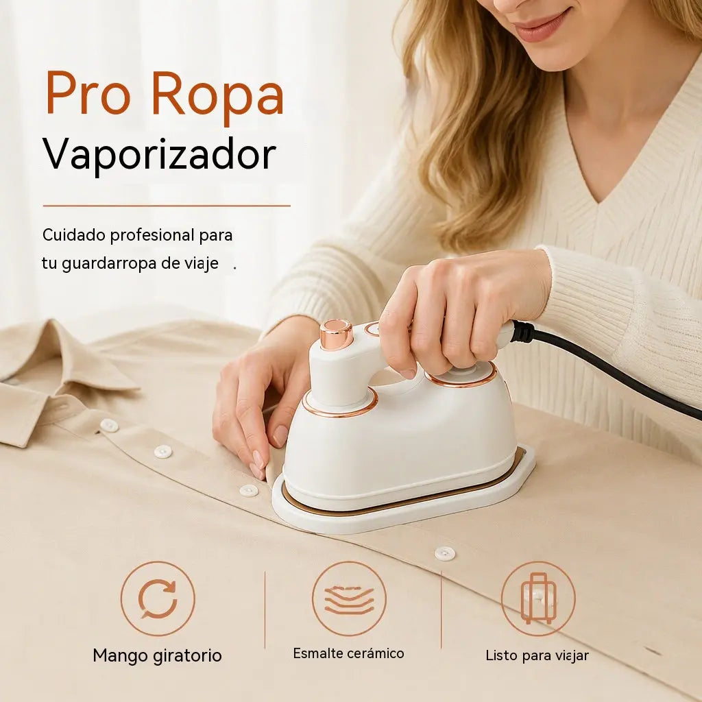✨ Plancha de vapor portátil para ropa con mango giratorio y suela de cerámica