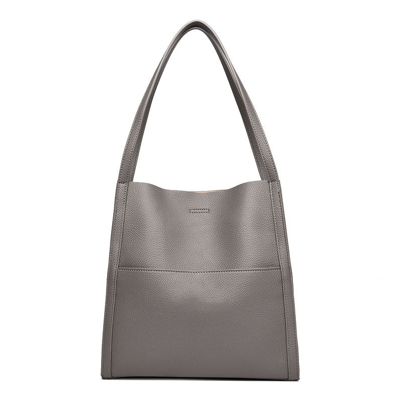 🔥👜👜【45% OFF】Veľkokapacitná jednoduchá jednofarebná jesenná mäkká kožená taška cez rameno