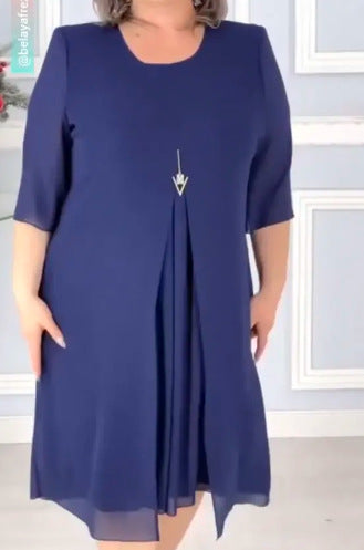 🔥🥰【S-5XL】2024 viacfarebné jednoduché šaty 3716710