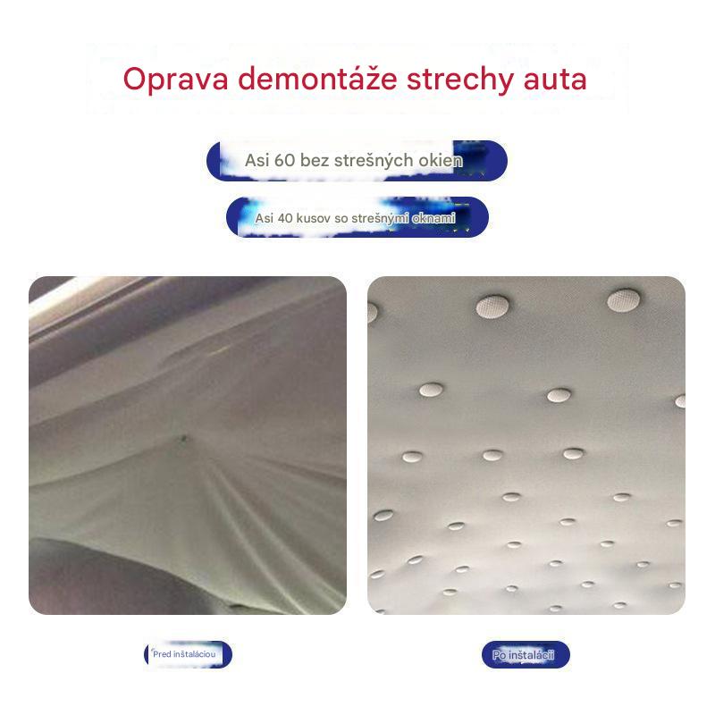 🔥【30% OFF】Plátno střechy auta padá, přezka na opravu hřebíků Úprava a renovace interiéru auta bez demontáže (sada montážního nářadí + šroubovák + ručník v ceně) 3861413