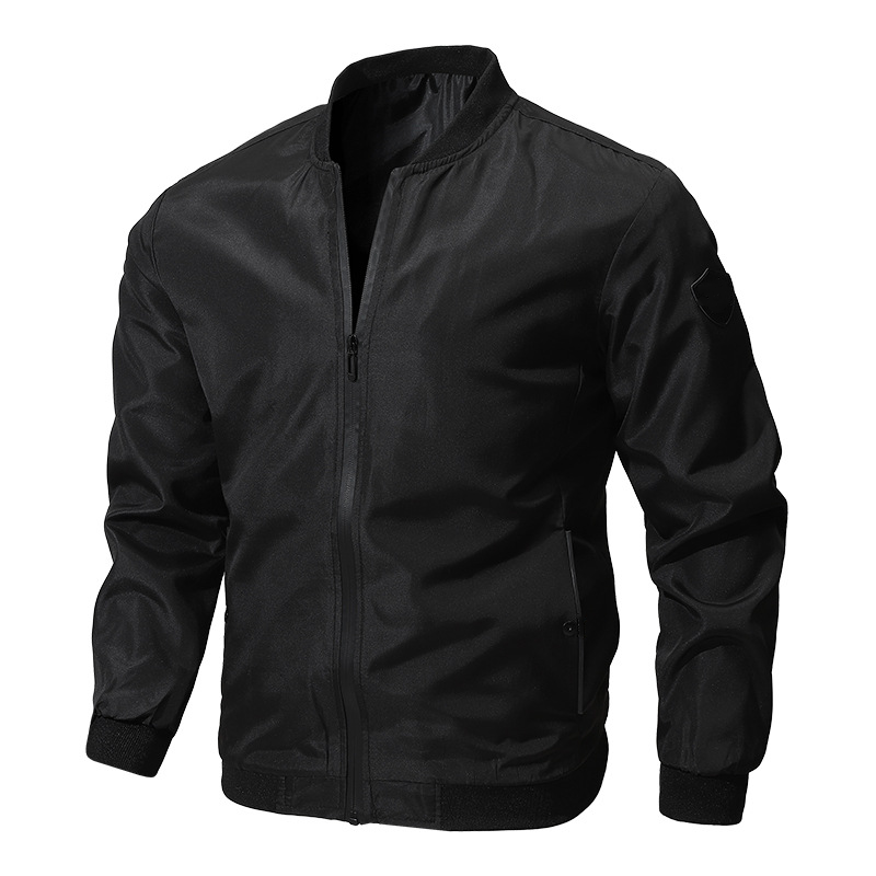 🚀🧥【50% zľava 🔥】【M–6XL】Pánska ležérna jednofarebná bomber bunda, plus veľkosť
