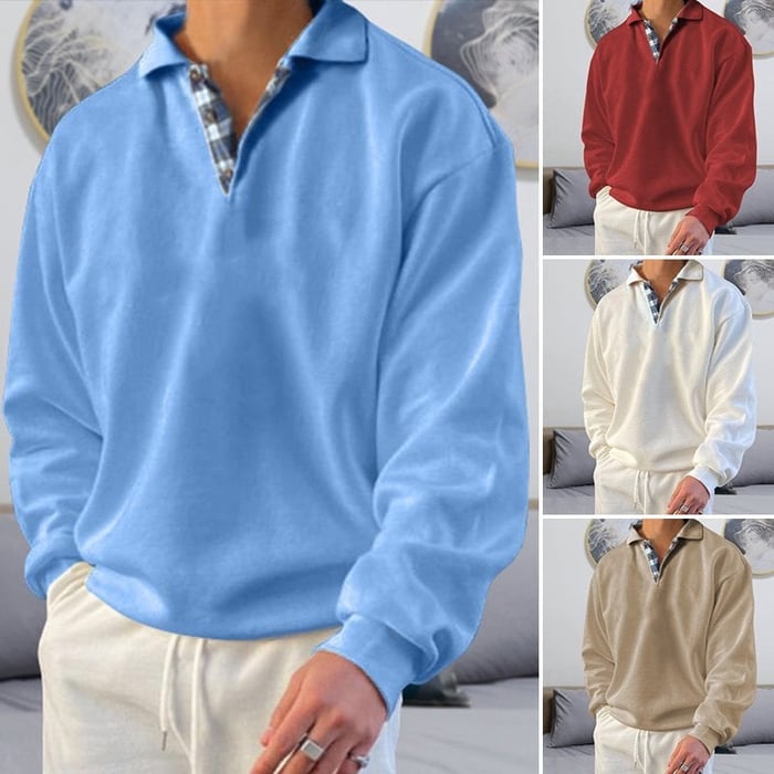 🔥🔥【M-3XL】Najobľúbenejšie pánske polo tričko s dlhým rukávom