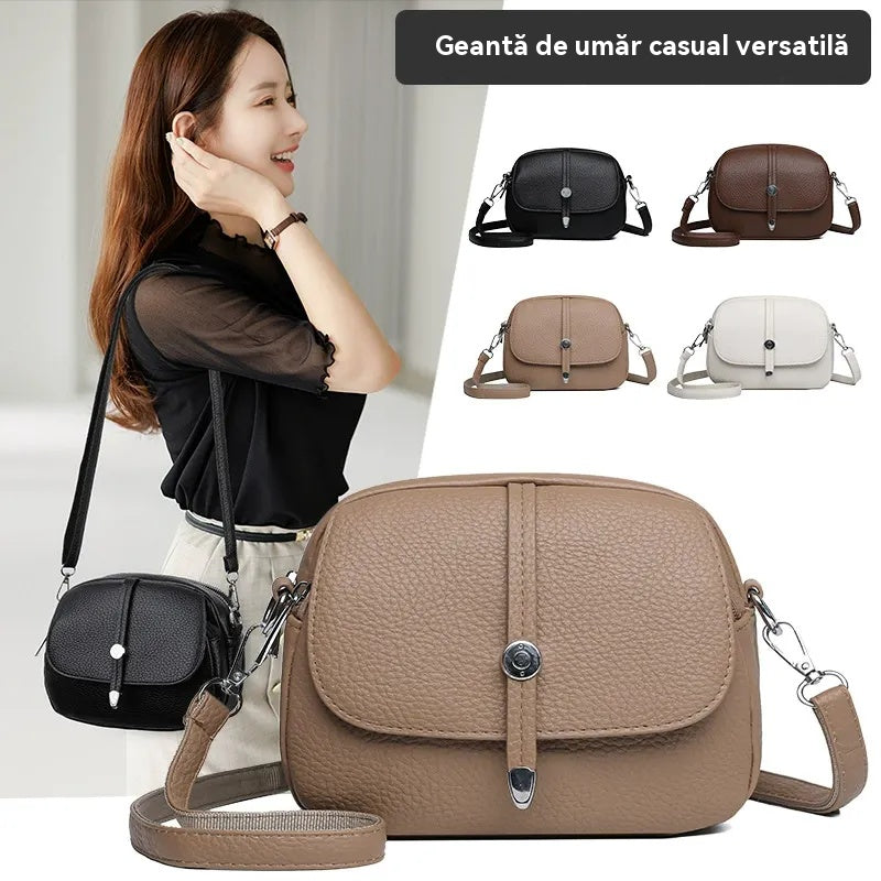 👜【Horúce nové produkty】Dámska módna taška Messenger z pravej kože Neformálna taška cez rameno