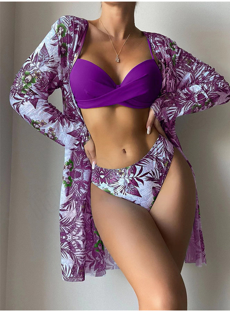 👙🌴【Ponuky nových produktov】👙 Nová súprava dámskych plaviek s potlačou 2025, nové trojdielne plavky v bikinách
