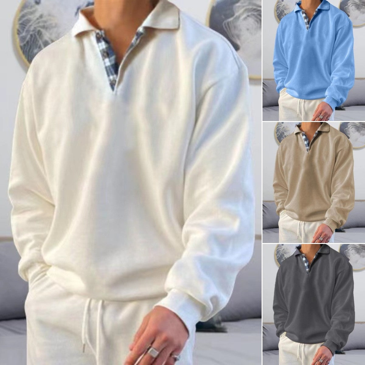 🔥🔥【M-3XL】Najobľúbenejšie pánske polo tričko s dlhým rukávom
