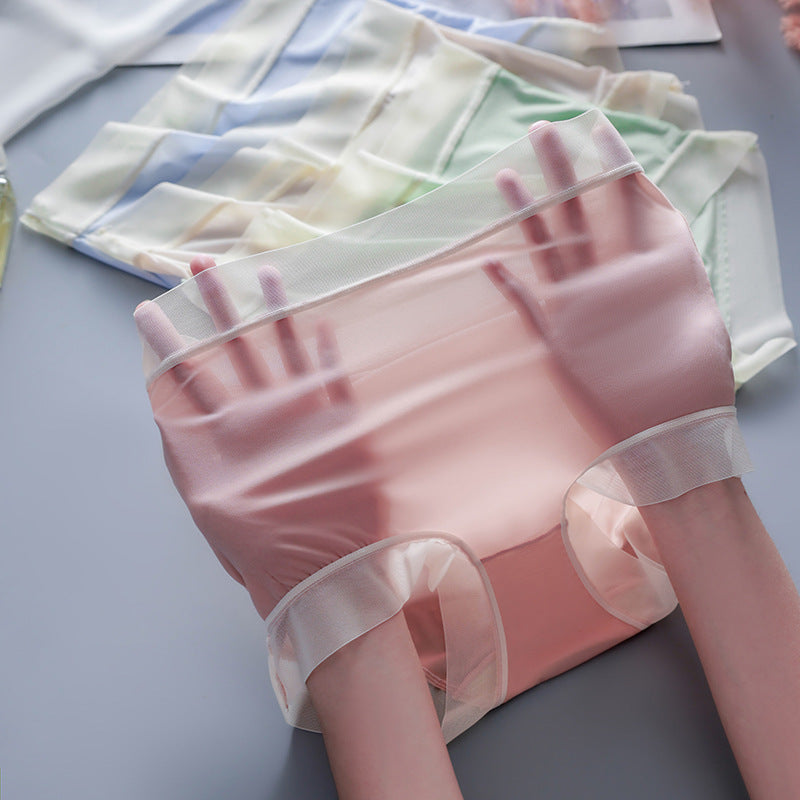 💟【Pack de 6】Bragas de mujer de alta calidad / cintura alta / alta elasticidad de seda fría