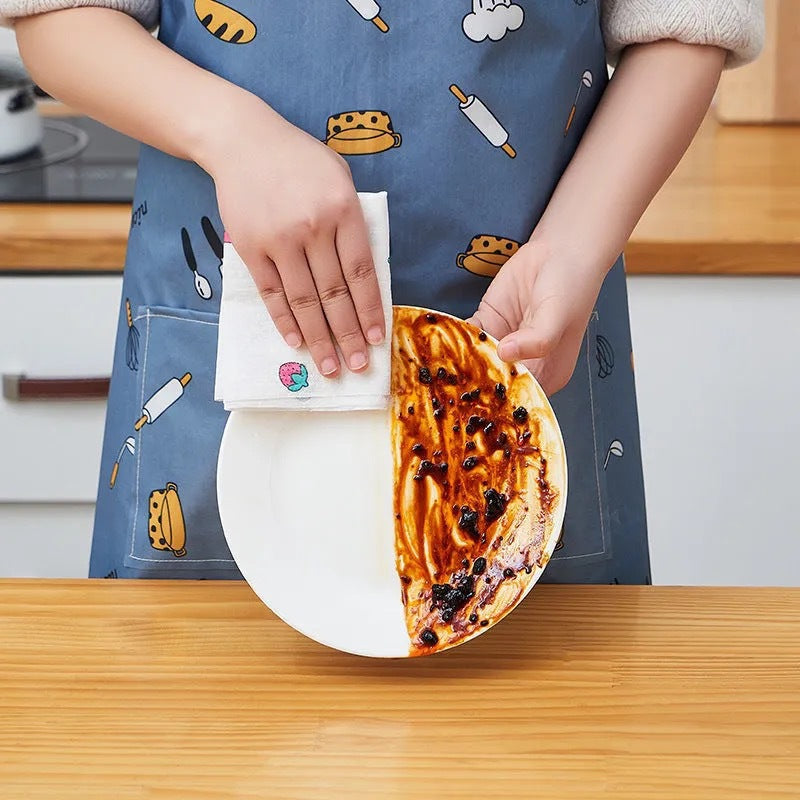 🧽【200 удебелени листа】✨Суха и мокра кърпа за почистване с двойна употреба за еднократна употреба