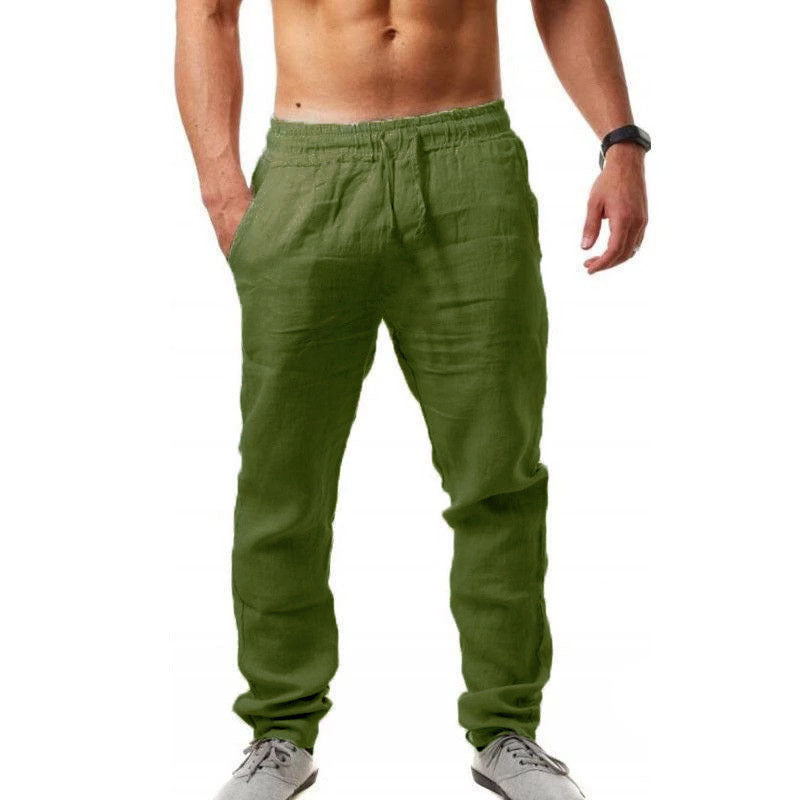 💥【Časovo obmedzená ponuka】👖【S-4XL】2025 nové letné pánske voľné, priedušné a pohodlné ležérne tepláky z bavlny a ľanu