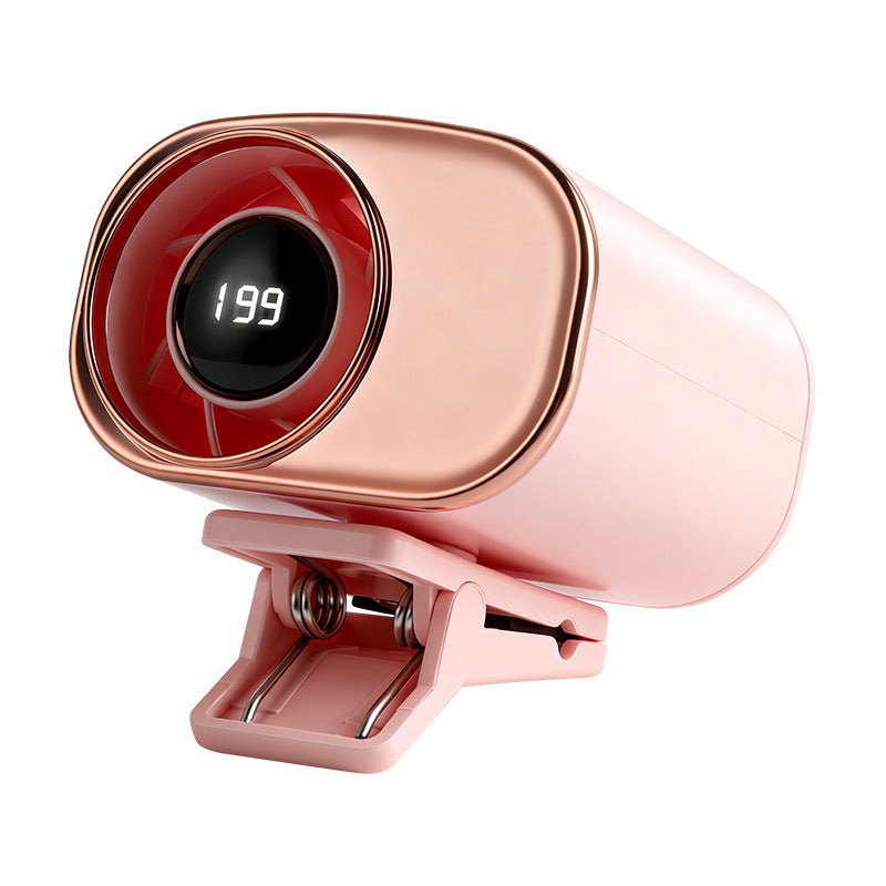 🔥 Ventilador Portátil con Clip Integrado para Cinturón 🏃♂️ Ventilador Manos Libres USB con 199 Niveles y Pantalla LED ⚡
