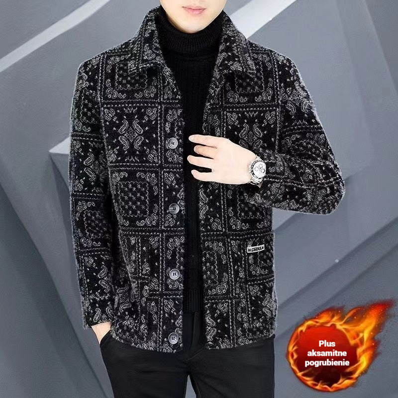 【💥Razprodaja】😎【M-4XL】🧥Modna moška jakna iz žameta in debele tkanine za jesen in zimo, topla in udobna