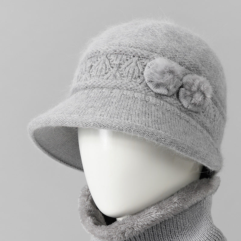 🧶čiapka + šál🧶 Hrejivý spoločník v zime: teplá pletená vlnená čiapka 3850682