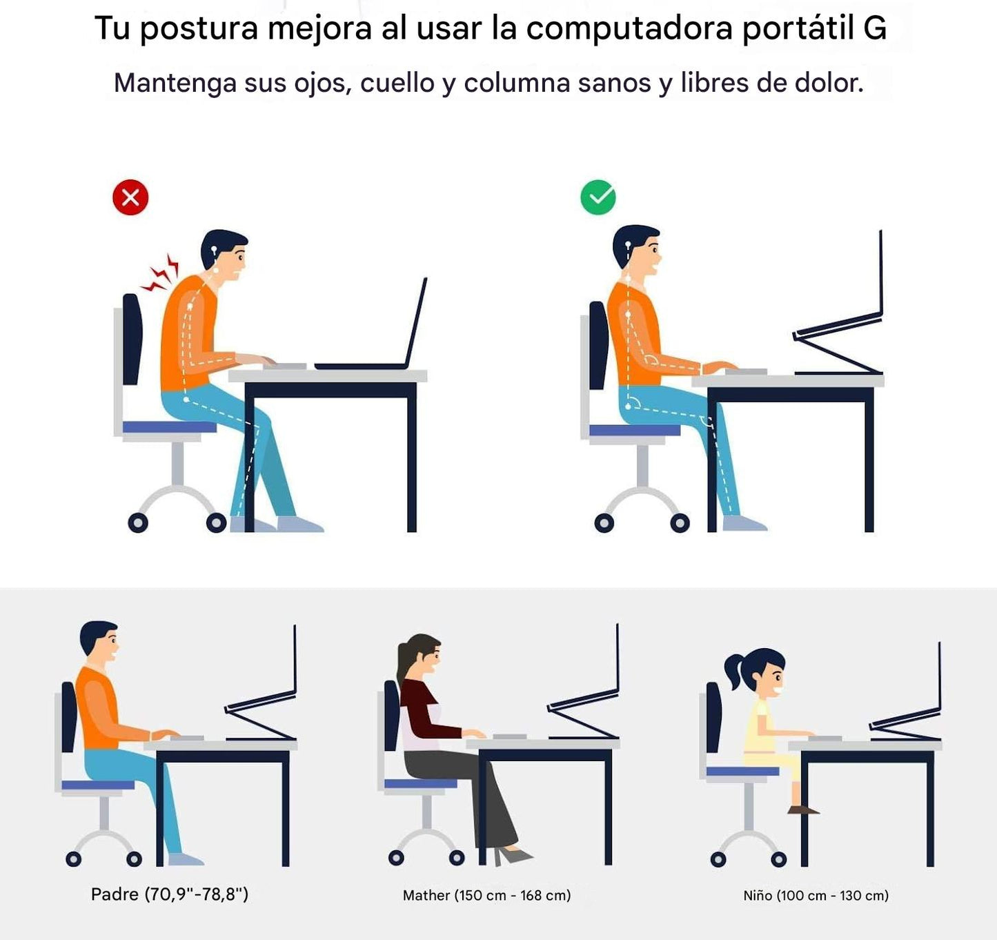 💻【Oferta de fin de verano】Soporte giratorio para portátil de aleación de aluminio