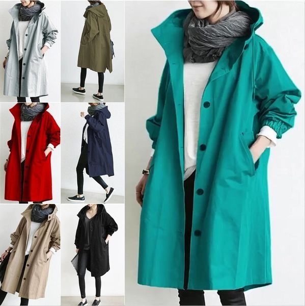 🧥 【S-5XL】 Nová jesenná dlhá ležérna vetrovka plus size veľkosti 2024, módna a elegantná 3753643