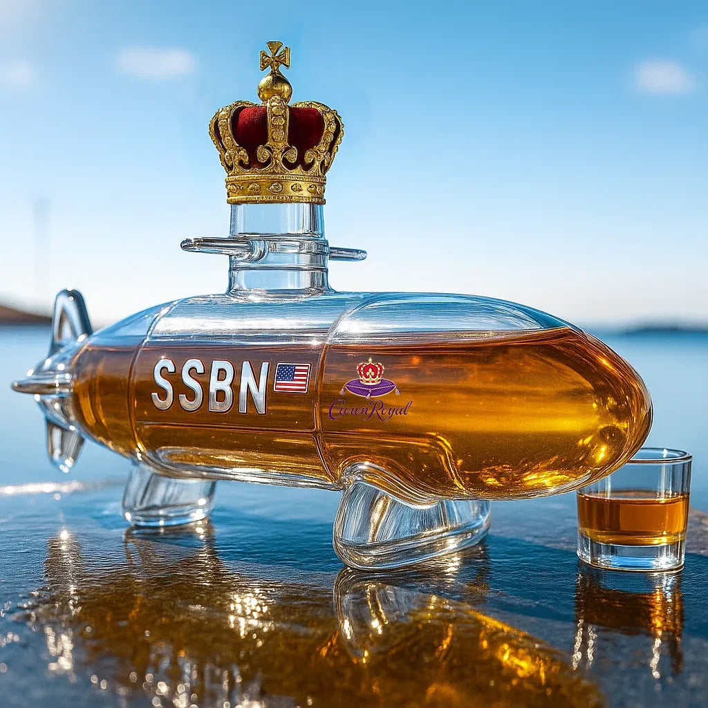 🚢Sada fliaš whisky so zábavným dizajnom|Fľaša whisky Submarine|Originálny darček a štýlová dekorácia do baru