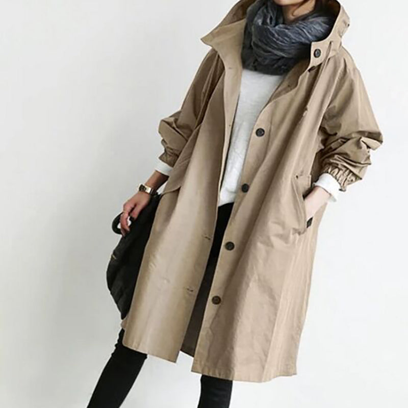 🧥 【S-5XL】 Nová jesenná dlhá ležérna vetrovka plus size veľkosti 2024, módna a elegantná 3753643