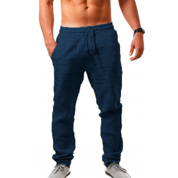 💥【Časovo obmedzená ponuka】👖【S-4XL】2025 nové letné pánske voľné, priedušné a pohodlné ležérne tepláky z bavlny a ľanu
