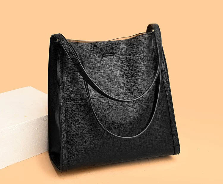 🔥👜👜【45% OFF】Veľkokapacitná jednoduchá jednofarebná jesenná mäkká kožená taška cez rameno