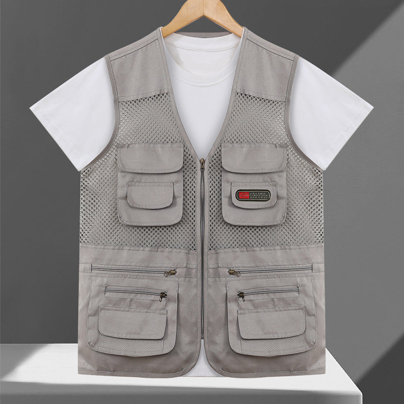 👕📢 Chaleco funcional de alta calidad con múltiples bolsillos para actividades casuales al aire libre 【XL-4XL】