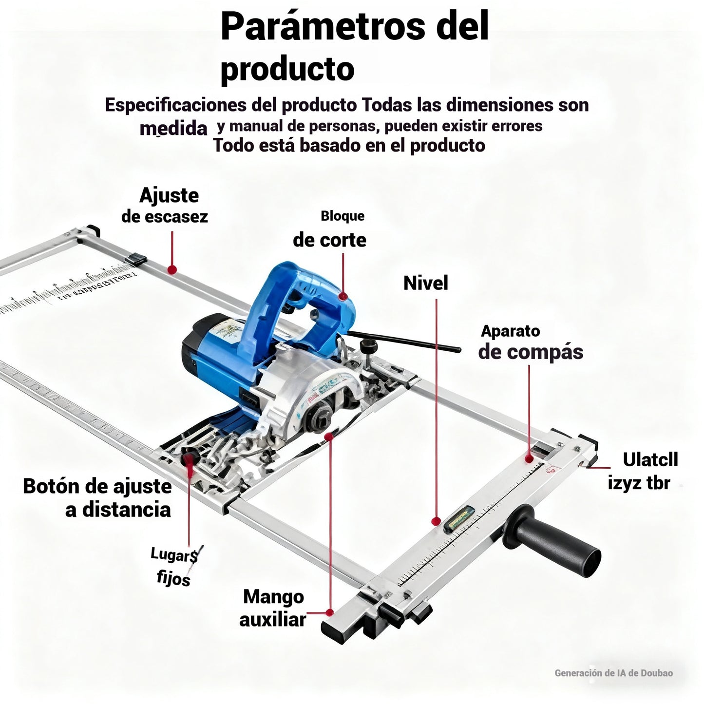 🛠️Herramienta de corte para posicionar el borde de rieles multifuncionales