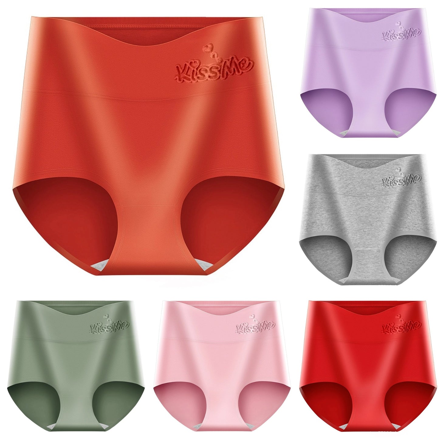 💖【🔥6 unidades por 29 EUR】Bragas de cintura alta con efecto realce de glúteos, confeccionadas en algodón de la más alta calidad ✨️ (45-105 kg)