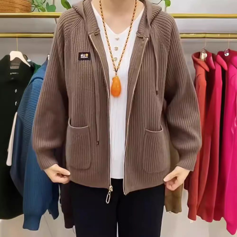 【🏆️Najpredávanejší produkt】💓💓 2024 nový štýl, zvislý pruhovaný zips s kapucňou z abecedy 3744709