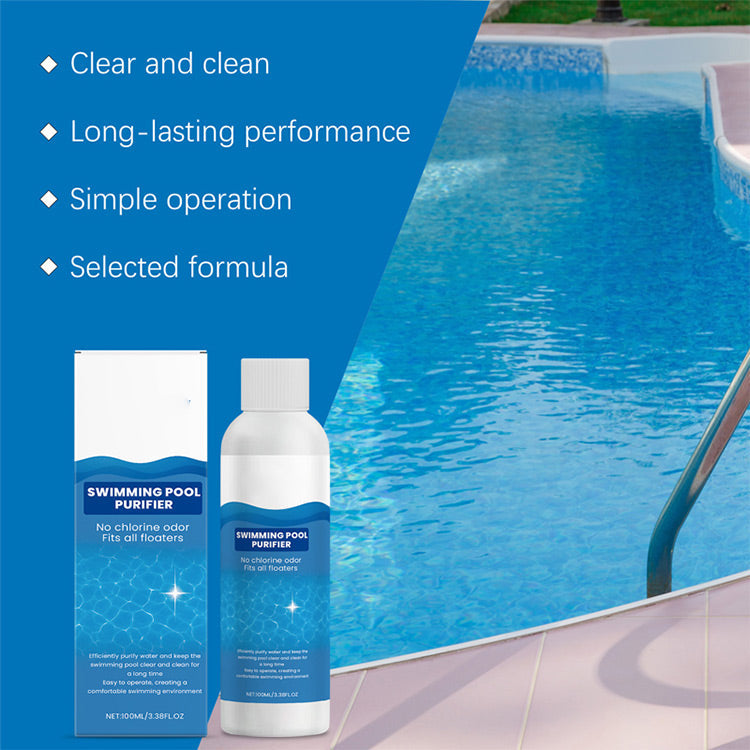 💧【3 piezas 28 euros】Líquido purificador para piscinas: ¡Agua cristalina, sin complicaciones! ✨ Dile adiós al agua verde y a los químicos agresivos: solo agua pura y fresca en cada baño. 🏊♂️💙