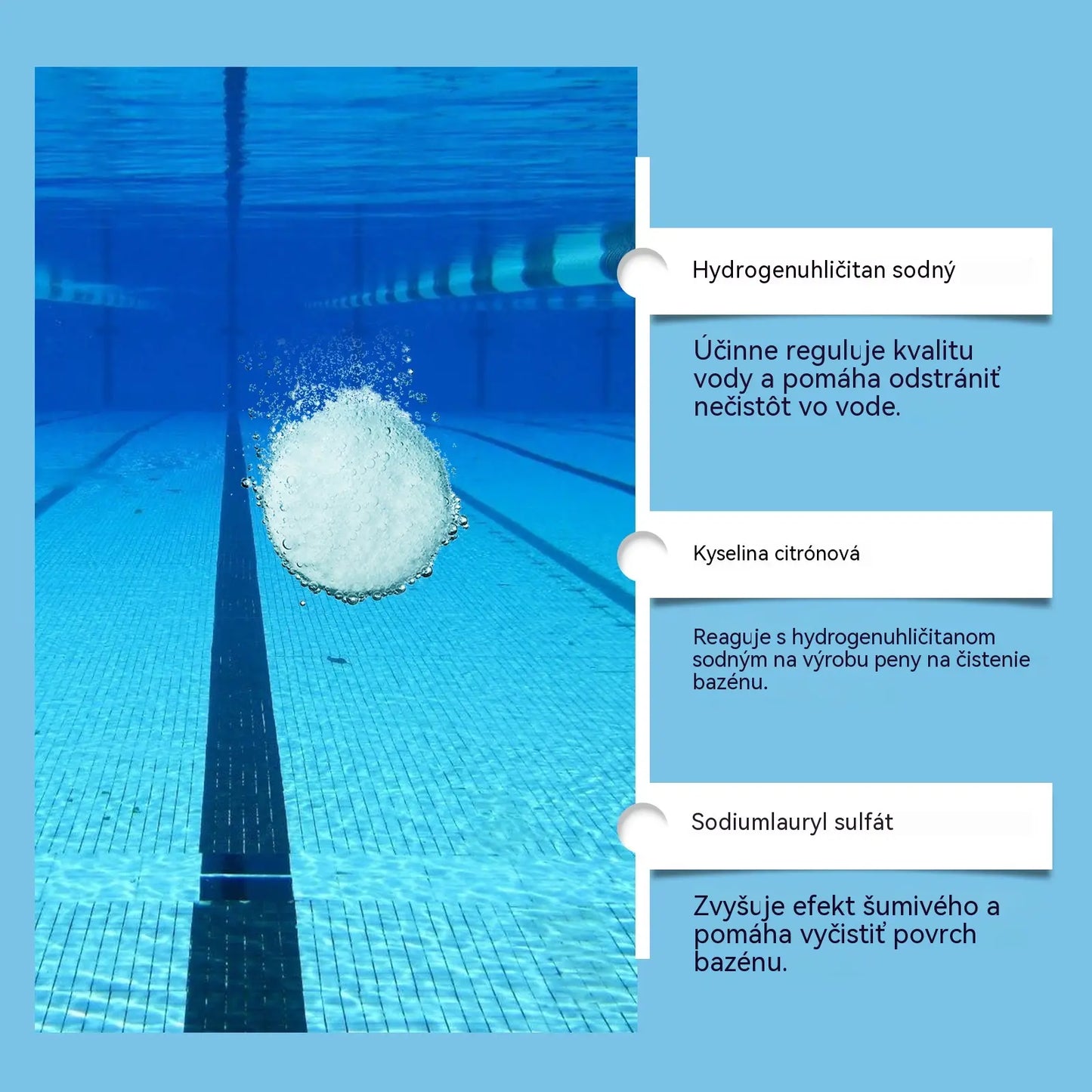 🔥【Kúpte 1 a získajte 1 zadarmo】🏊♀️💧Tablety na čistenie bazénov pre krištáľovo čistú vodu.