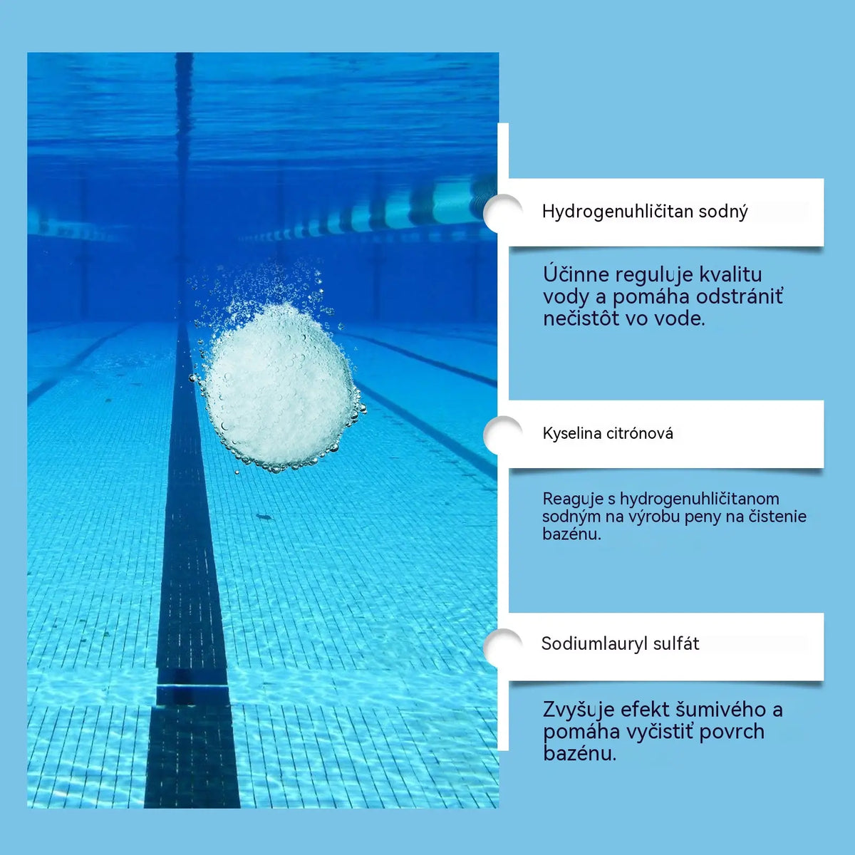 🔥【Kúpte 1 a získajte 1 zadarmo】🏊♀️💧Tablety na čistenie bazénov pre krištáľovo čistú vodu.