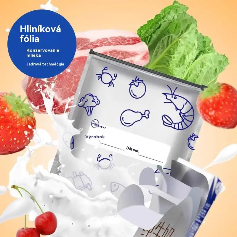 Celkom 30 antibakteriálnych hliníkových fóliových vrecúšok, super jednoduché použitie, pre zachovanie čerstvosti.