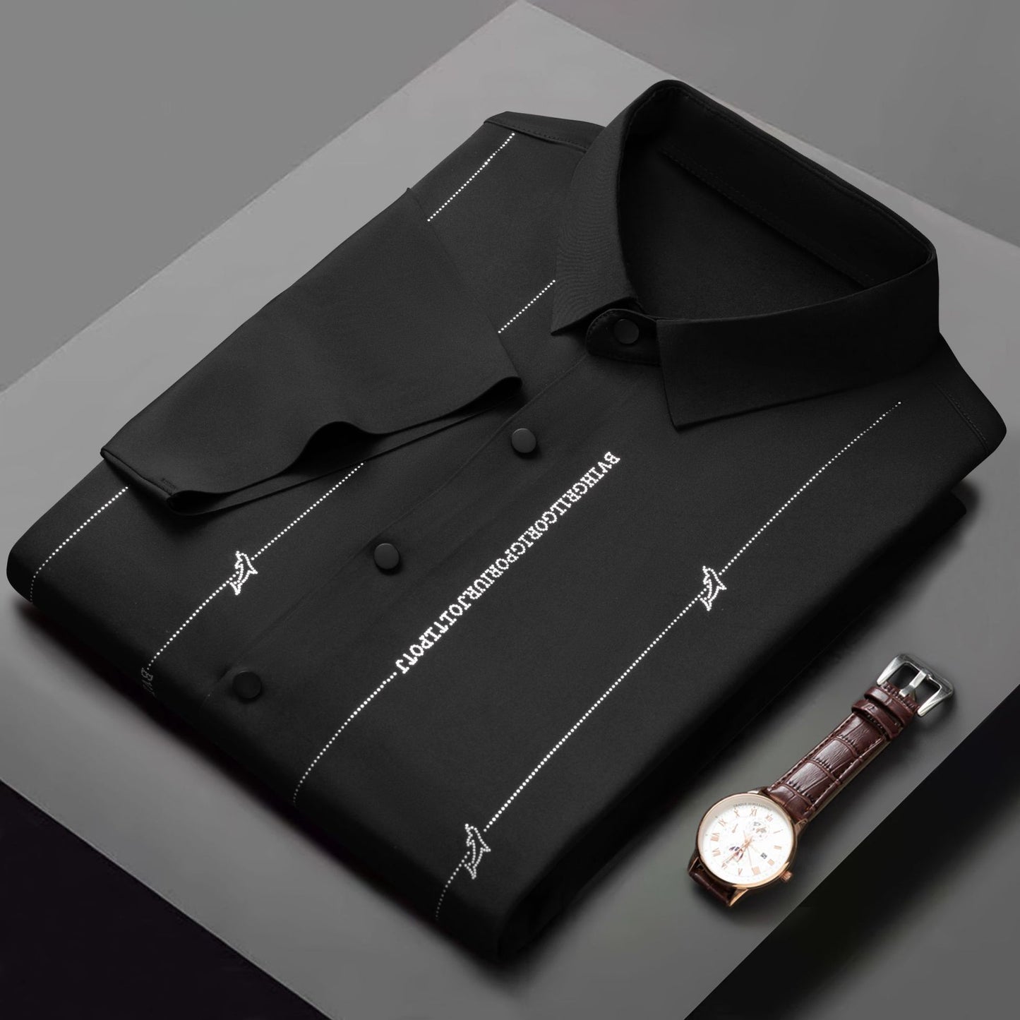 【M-4XL】Nové módne a pohodlné krátke rukávy pre mužov, super elastické, proti vráskam, nie je potrebné žehliť. 3715492