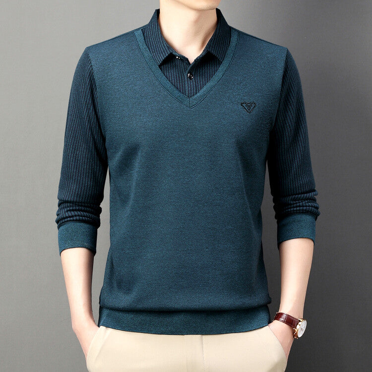 🔥🔥【M-4XL】Pánsky prémiový kašmírový dvojdielny komplet termo top všetko v jednom 3748337