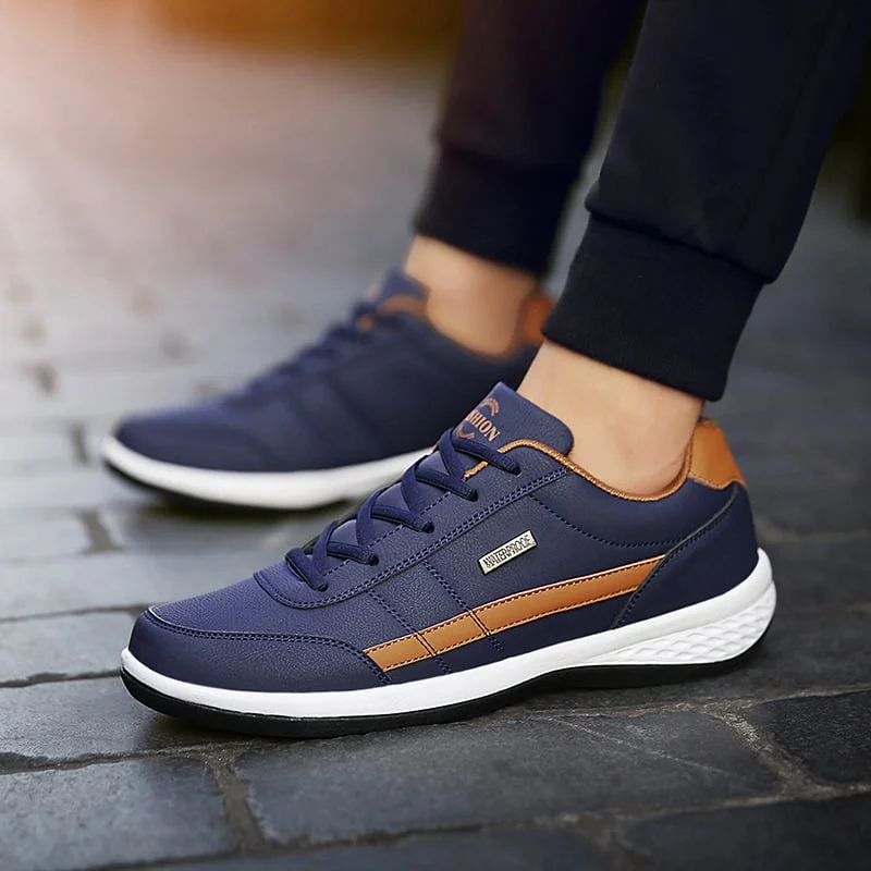 ✨【38-48】2025 nuevas zapatillas de deporte de cuero cómodas para hombre