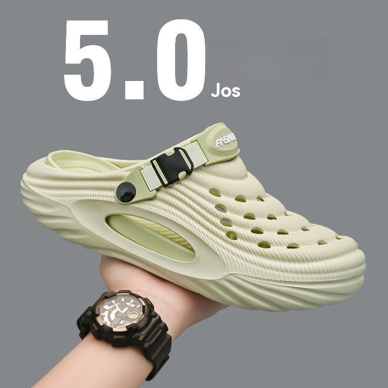 🏖️👟 Pantuflas de verano para hombre, Tallas 36-45. Suela Suave y Transpirable, Tira Trasera Abatible (Doble Uso)