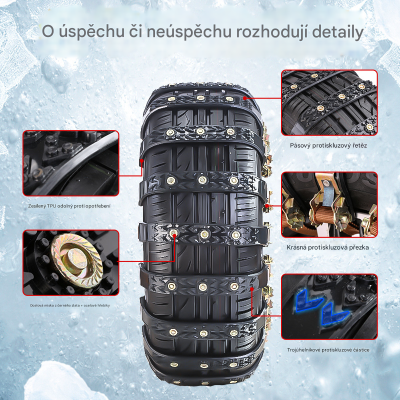 🔥🔥🚗Sněhový protiskluzový řetěz Pneumatiky pro auta Pohotovostní univerzální protiskluzový řetěz pro terénní vozidla