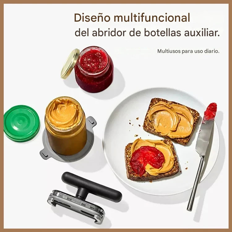 【Compra 1, llévate 1 gratis】Un abridor de tapas multiusos que ahorra esfuerzo y cuenta con una superficie antideslizante.