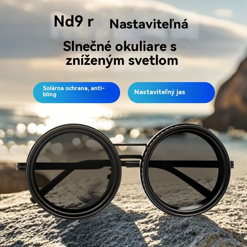 🔥😎Nové 9-úrovňové nastaviteľné slnečné okuliare, vhodné na vonkajšie použitie, rybolov, šoférovanie a s UV ochranou