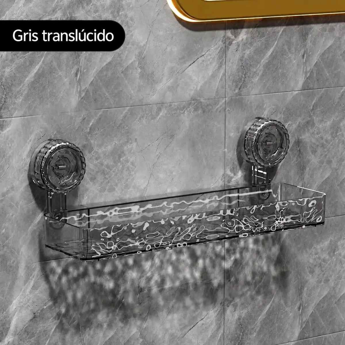🍽️🧺 Soporte de almacenamiento con ventosa sin perforación, elegante diseño ondulado con drenaje, ideal para cocina y baño