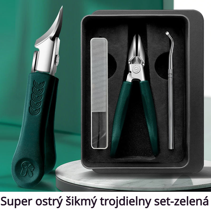 🔥 【Model 2026】🔥 Klieštiky na nechty s 25° šikmým ostrím a ochranou proti odletovaniu (sada 3 ks)