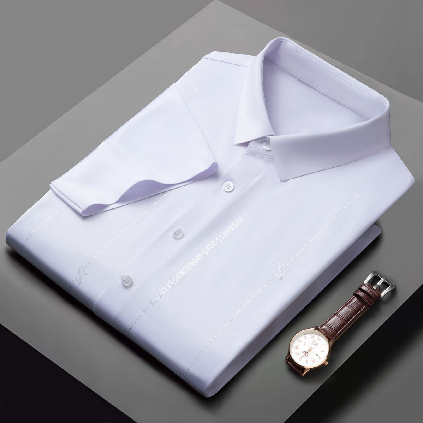 【M-4XL】Nové módne a pohodlné krátke rukávy pre mužov, super elastické, proti vráskam, nie je potrebné žehliť. 3715492