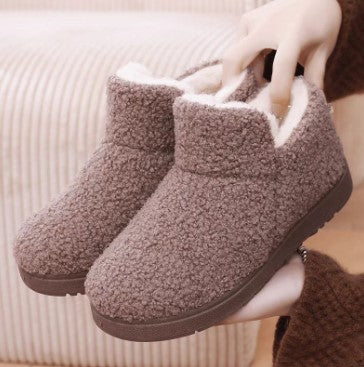 ⛄️【35-41】 Nové módne vlnené, zamatovo ploché teplé snehule