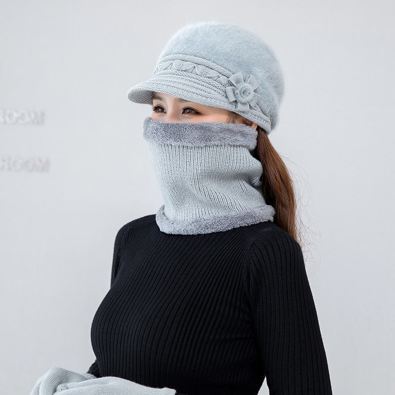 [Compra uno y llévate otro gratis] Gorro y bufanda de forro polar cálido para mujer, ideal para otoño/invierno 4147914