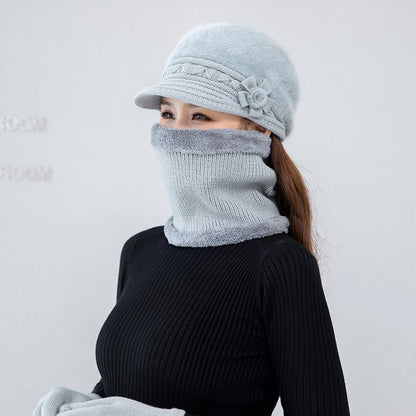 [Compra uno y llévate otro gratis] Gorro y bufanda de forro polar cálido para mujer, ideal para otoño/invierno 4147914