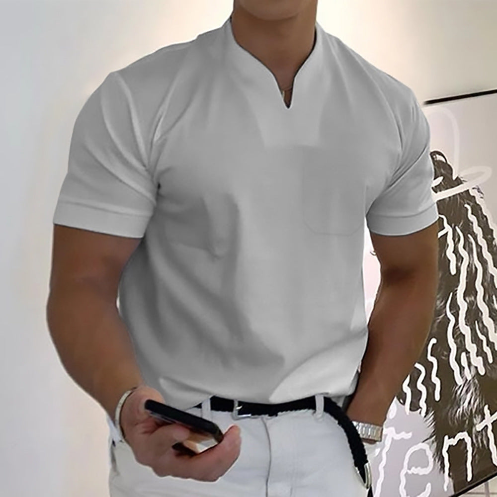 👔【S-5XL】Pánske letné elastické bavlnené tričko s krátkym rukávom 2025